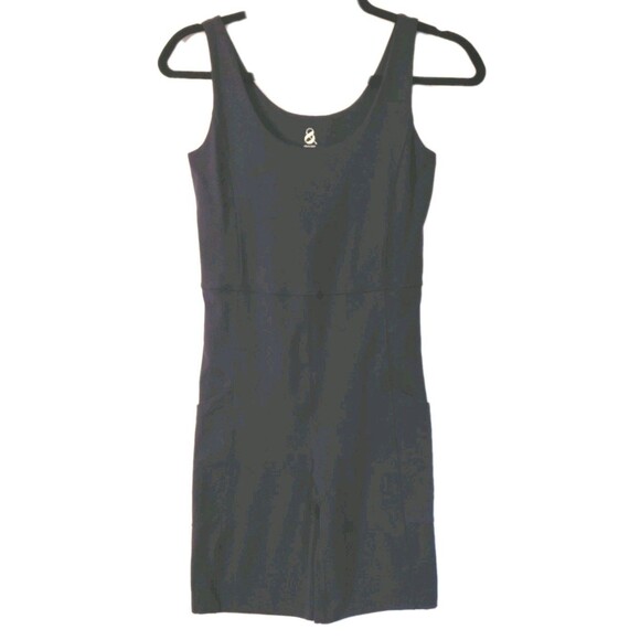 Lou & Grey Size S Navy Blue Athletic One-Piece Workout Bodysuit - Picture 1 of 8